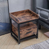 Industrial Sofa Side End Coffee Table With Drawer Bedside Lamp Table Nightstand