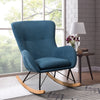 Wing Back Armchair Rocking Chairs Upholstered Recliner Fireside Single Sofa Home