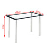 Dining Rectangle Table and 4 Velvet Fabric Chairs Set Kitchen Dinning Room UK