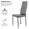 Wood Dining Table and Chairs 4 / 6 Set Pu Leather Seat Kitchen Room Furniture