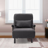 Convertible Single Chair Bed 5-Position Adjustable Recliner Sleeper Armchair