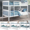 Double Bunk Bed 3FT Single Bed For Kids Children Solid Wooden Frame With Stairs
