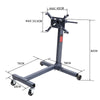 Engine Gearbox Support Stand 1000 lbs 450kg Heavy Duty Swivel Transmission Grey