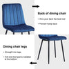 2pcs Dining Chairs Barstools Set Velvet Cushion Padded Metal Legs Kitchen Chair