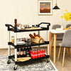 Large Rolling Kitchen Storage Trolley Cart Heavy Duty 3-Tier Service Cart 150KG