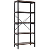 Industrial Metal Bookshelf 5 Tiers Ladder Shelf Display Rack Storage Shelving UK