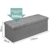 Folding Storage Ottoman Bench Tufted Faux Leather Toy Box Foot Stool Bench Seat