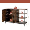 Industrial Storage Cabinet Sideboard Buffet Organizer 3-Tier Side Rack & 2-Door