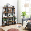 Corner Ladder Bookcase Industrial Shelving Unit Modern Home Storage Furniture