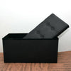 Large Ottoman Foldable Storage Box Linen Suede Foot Stool Seat Durable Colors