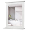 Bathroom Wall Mirror Wall-mounted Square Framed Mirror Storage Shelf Making Up