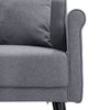 Upholstered 2 Seater Sofa Love Seat Linen Fabric Compact Loveseat Settee Couch
