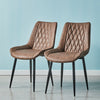2* Faux Leather/PU Dining Chairs Dining Room Restaurant Chair Padded Modern