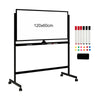 Double-Sided Magnetic Mobile Whiteboard Adjustable Mobile Rolling Erase Board