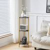 90cm Plant Stand 2/3-Tier Flower Holder Tall Side End Table with Golden Frame