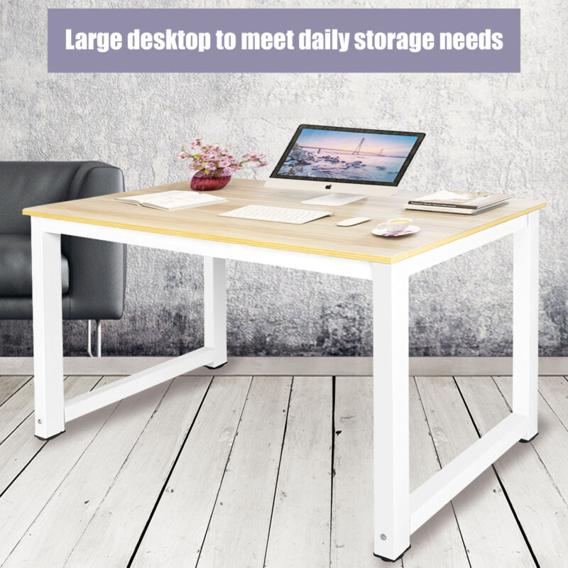 Big Study Table With Computer Large Computer Desk Study Workstation PC Laptop Table Home Office Furn ...