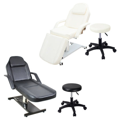 Hydraulic Beauty Salon Massage Table Bed Therapy Spa Tattoo Couch Chair Stool UK