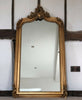 Large Antique Gold Gilt French Arch Over mantle Hall Wall Leaner Mirror 5ft