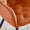 Modern Dining Chairs Velvet Padded Seat Metal Legs Kitchen Chair Home Office 1