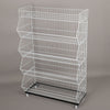 60/90CM Stackable Wire Storage Bin Rack Veg Fruit Snack Basket For Retail Shop