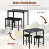 3PCS High Table & Chair Set Bar Kitchen Dining Breakfast Furniture Padded Stools
