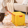 Folding Toys Storage Box on Wheels Lid Container Large Kids Children Play Box UK