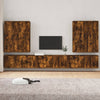 7 Piece TV Cabinet Set Smoked Oak Engineered Wood G1F3