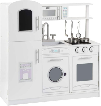 WOLTU Childern's Pretend Play Kitchen Toy Set for Kids with Oven Stove White