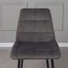 Glass Dining Table and 2 / 4 Grey Chairs Optional Lounge Office Home Furniture