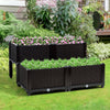 Set of 4 Raised Garden Bed Kits Elevated Flower Vegetable Herb Grow Planter Box