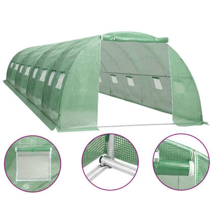 Greenhouse 32m² Stable Sturdy Plant Tomato House Outdoor Grow Tent M9P1
