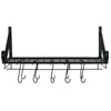 Kitchen Hanging Pot Pan Rack Wall Mount Storage Shelf Holder 10 Hooks