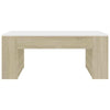 Coffee Table White and Oak 100x60x42 cm Chipboard Furniture