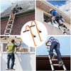 2Pc Extension Ladder Roof Hook w/ WHEEL Ladders Adapter Ladder Stabilizer Climb
