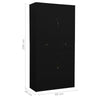 Office Cabinet Black 90x40x180 Steel B8K4