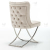 Vanquish Premium Button Back Velvet Dining Chair Brampton Cross Legs Chrome 2023