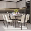 Mondeer Dining Room Sets Dining Table and 4/6 Upholstered Chairs with Metal Legs