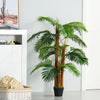 120cm/4FT Artificial Palm Tree Decorative Plant w/19 Leaves Nursery Pot