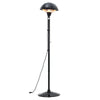 Black Standing Patio Heater Outdoor Garden Electric Heating QuartzWarmer 2m Tall