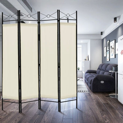 4 Panels Folding Room Divider Lightweight Wall Partition 182CM Privacy Screen