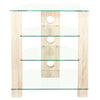 Hi-Fi Stand Rack Clear Tempered Glass 4-Tiers Audio Rack Entertainment Unit