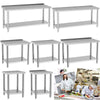 Stainless Steel Commercial Catering Table Work Bench Kitchen Worktop 2 3 4 5 6FT