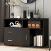 Sideboard Modern Storage Cabinet Cupboard Buffet TV Stand Unit 2 Drawers Black