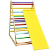 Wooden Kids Climbing Triangle Ladder Training Climber with Ramp for Children