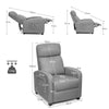 Modern Upholstered Recliner Armchair Sofa Lounge Chair Adjustable Backrest Home