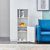Storage Cabinet Display Unit with Door Shelf White Home Living Room Hallway BN
