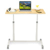 Height Adjustable Laptop Table Mobile Sit Stand Converter Lifting Desk W/ Wheels