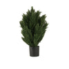2x Plastic Artificial Topiary Cedar Tree Green Plant Indoor Outdoor Decoration