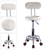 White Spa Salon Stool Gas Lift Backrest Barber Beauty Massage Hairdressing Chair