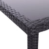 Square/Rectangle Glass Top Dining Coffee Table Garden Patio Rattan Wicker Table